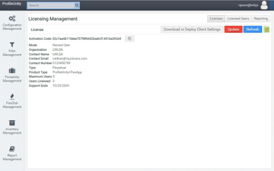 Managing Licenses